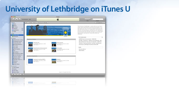 University of Lethbridge on iTunes U