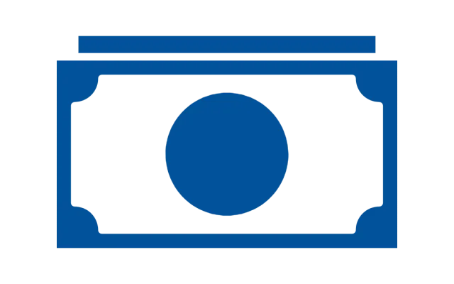bill money icon in blue