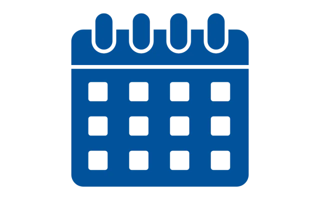 calendar icon in blue