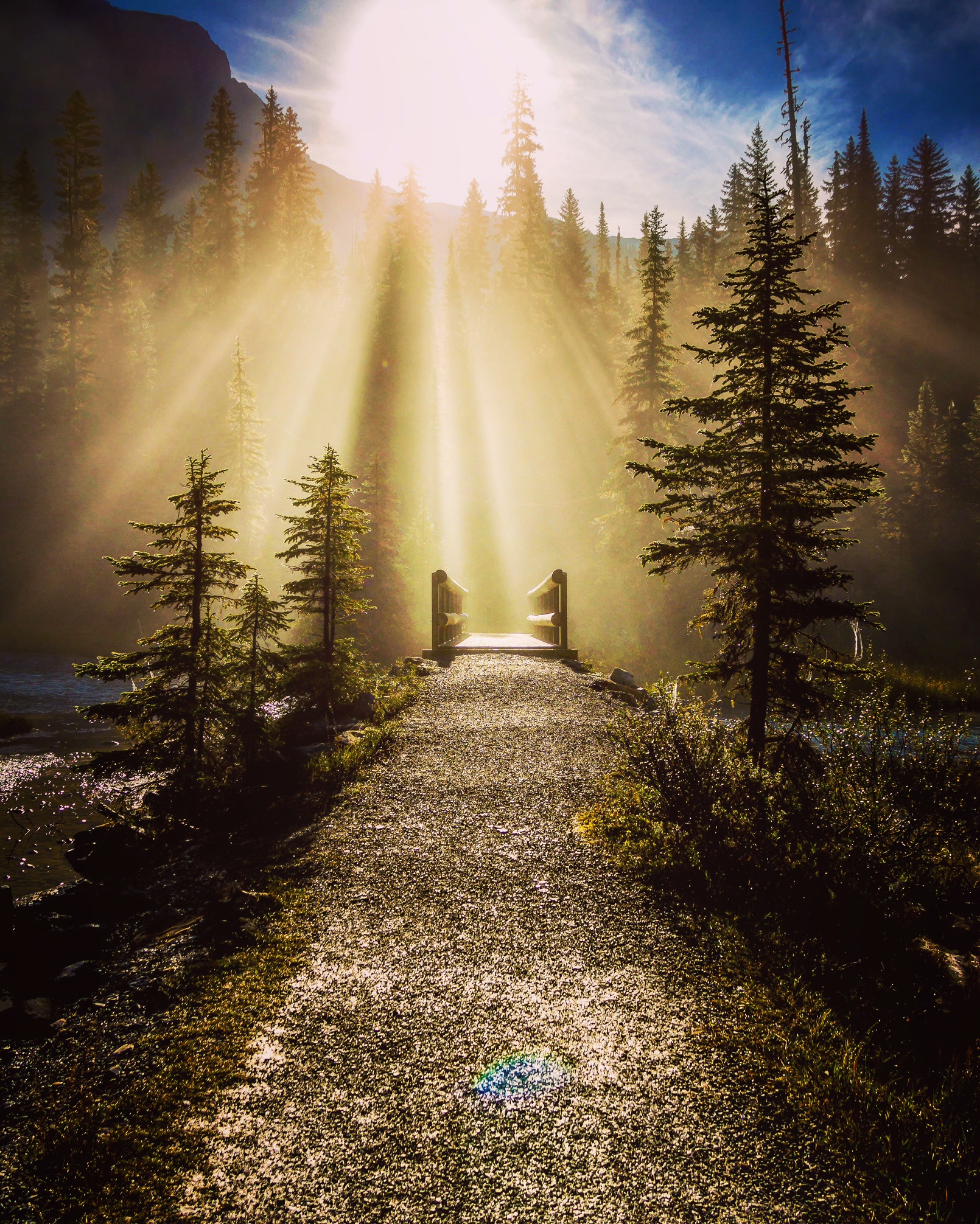 Emerald Lake Sun Rays by Jacob Jones - Cities and Landscapes Finalist