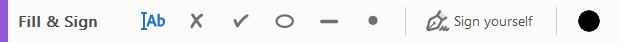 Fill & Sign Toolbar Fill & Sign Toolbar