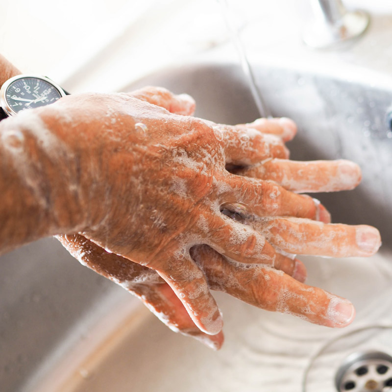 Soapy hands