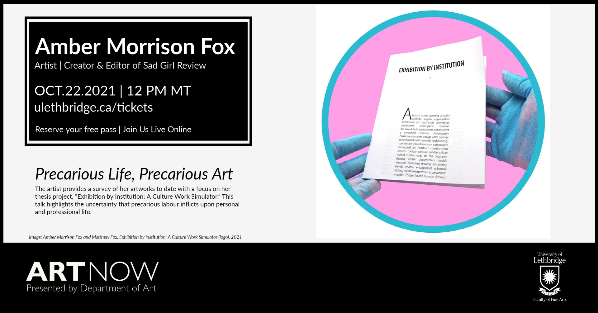 mage: Amber Morrison Fox and Matthew Fox, Exhibition by Institution: A Culture Work Simulator (logo), 2021 mage: Amber Morrison Fox and Matthew Fox, Exhibition by Institution: A Culture Work Simulator (logo), 2021