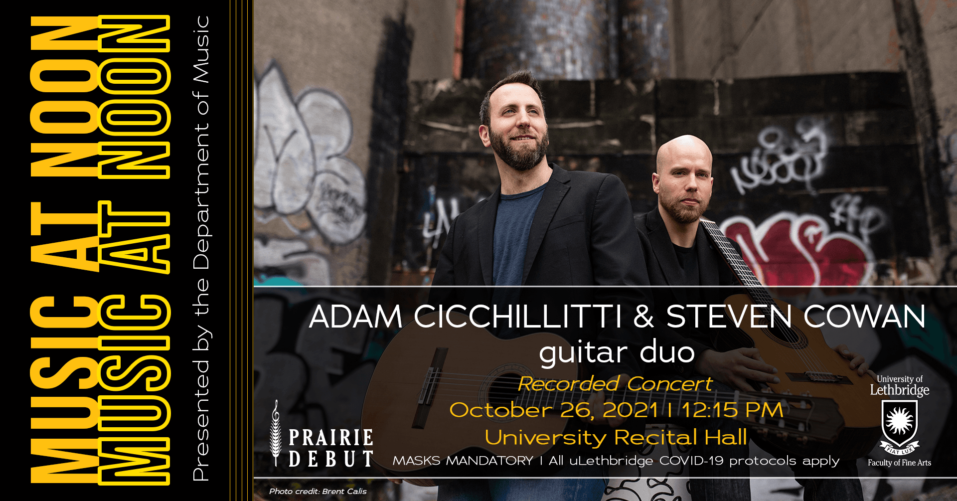 Image of Adam Cicchillitti and Steve Cowan Guitar Duo. Photo credit: Brent Calis