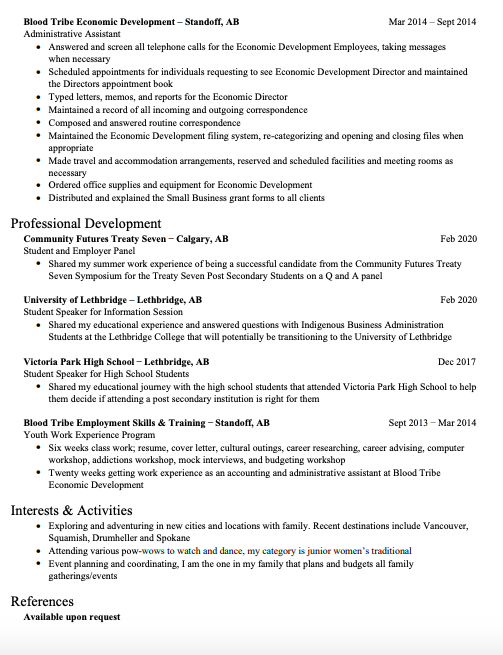 resume help lethbridge