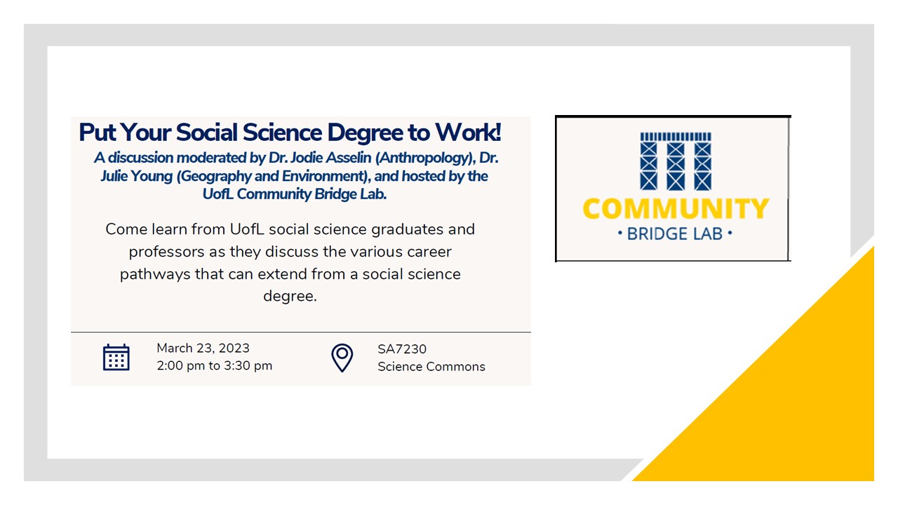 Put your social science degree to work