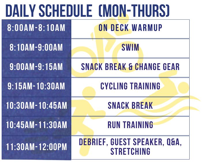 Daily Schedule Triathlon