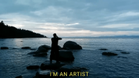 Film still of HEY! I'M AN ARTIST, by Amber Morrison Fox with Matthew Fox