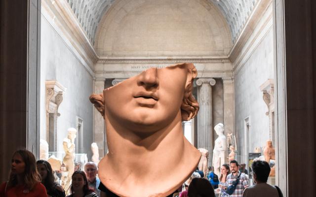 The picture shows a derelict ancient bust to illustrate the old age of philosophy The picture shows a derelict ancient bust to illustrate the old age of philosophy