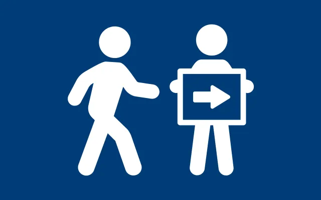 stick figures guiding the other