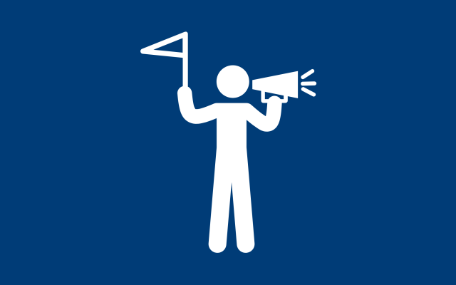 Stick figure tour guide