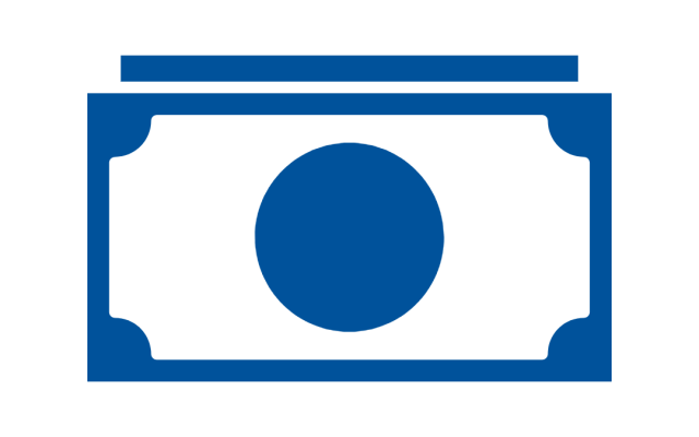 bill money icon in blue