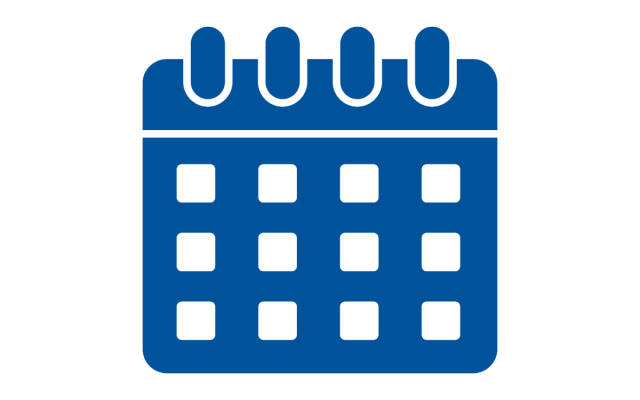 calendar icon in blue