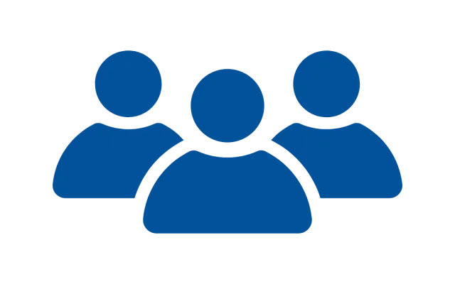 people icon in blue