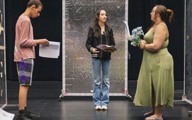 Students rehearse scene