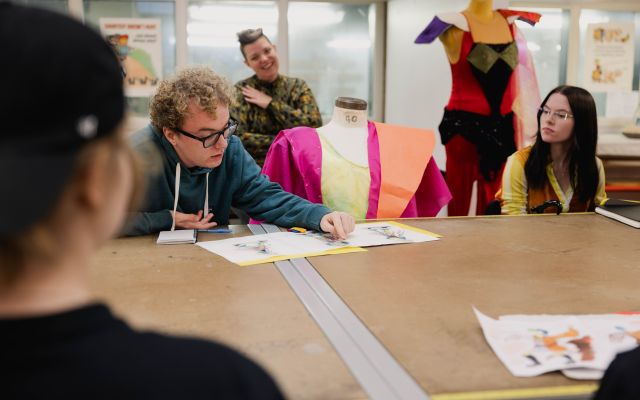 Students in a costume design course.