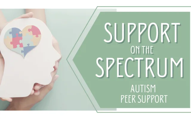 Support on the Spectrum Banner. Autism peer support group.