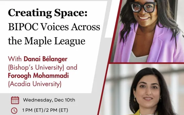 Creating Space: BIPOC Voices Across the Maple League Poster