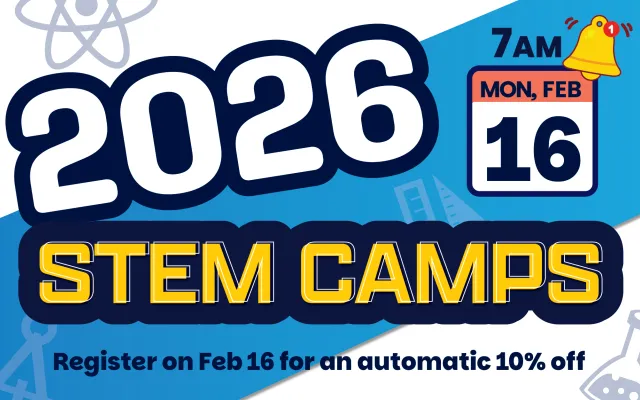 2026 camps registration opens Feb 16 at 7am and register then for 10% off
