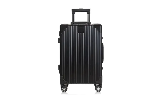 black hard shell carry on case