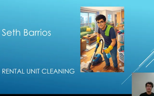 Seth Barrios, Rental Unit Cleaning