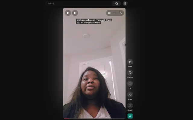 Selfie reel of a woman speaking