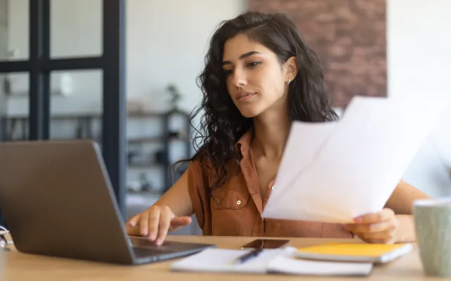 Person busy working on a computer