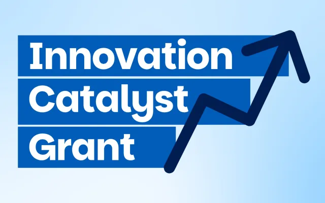 Innovation Catalyst grant with an arrow shooting upwards