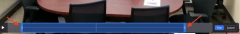 Zoom recording sliders