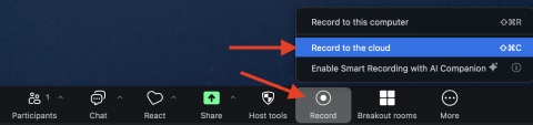 Zoom Record to the Cloud