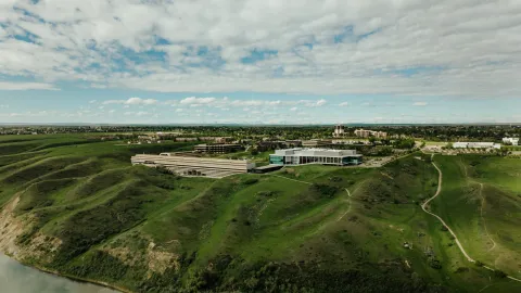 Campus Drone Shot