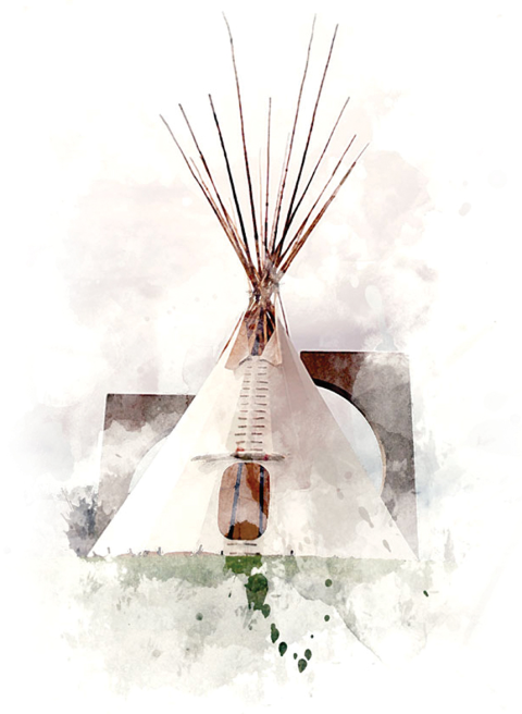 Watercolor Tipi