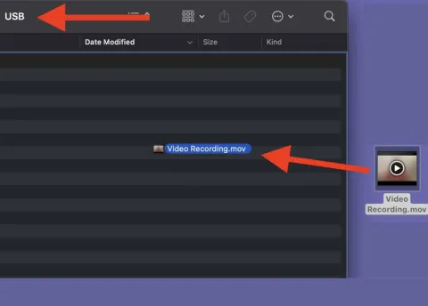 Recording to USB