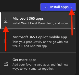 Install Apps - Microsoft