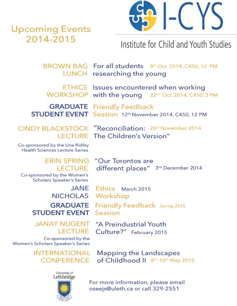 2014-2015 ICYS List of Events