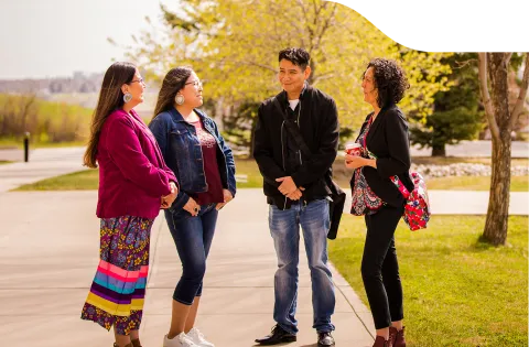 Students talking at the University of Lethbridge