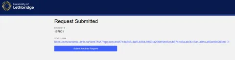 Request Confirmation Page