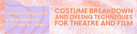 text header in purple and orange