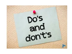 Do's and don'ts Letters to spell Do's and don'ts