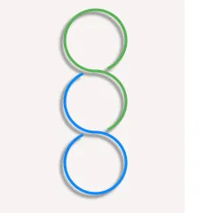 3 circles 3 circles with a shadow