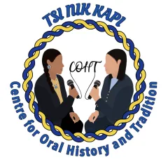 Two women with microphones facing each other