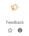 Graphic with megaphone representing Moodle Feedback activity.