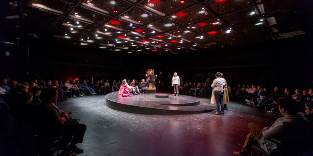 circular performance in black box theatre