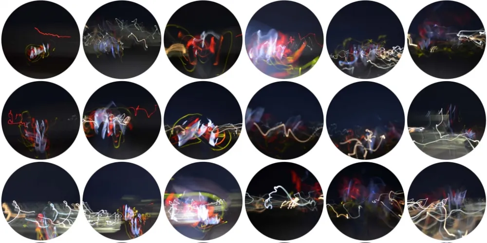 Vicky Chiasson, Reflective tape experiments (2020)