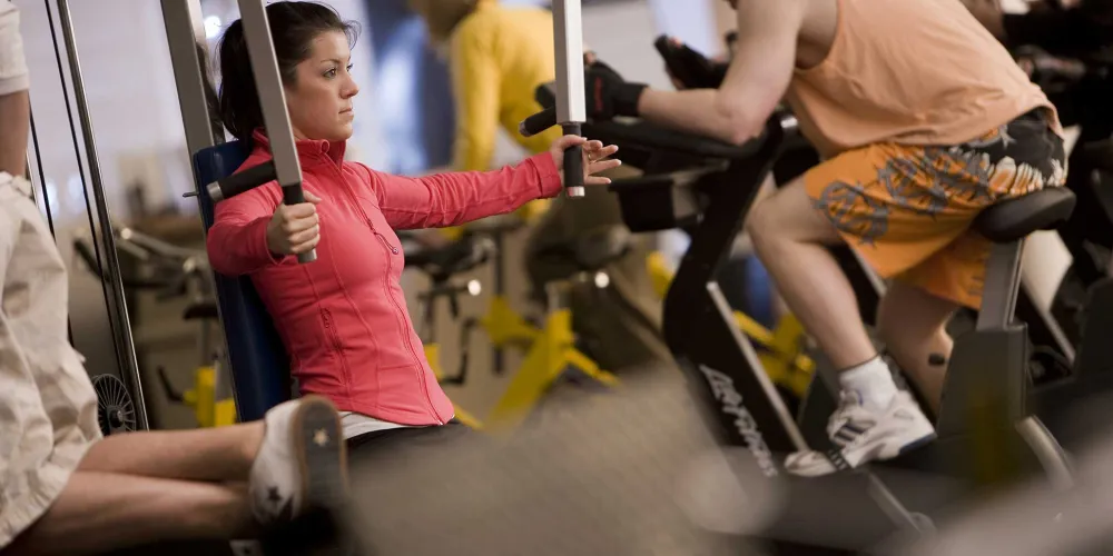 People working out in the fitness centre