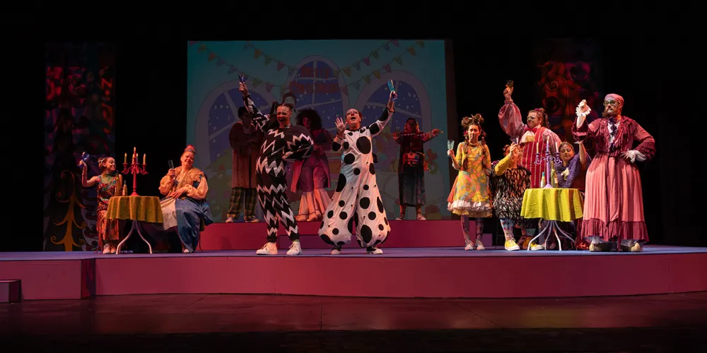 A scene from the Drama Mainstage production of "A Seussified Christmas Carol by Peter Bloedel."