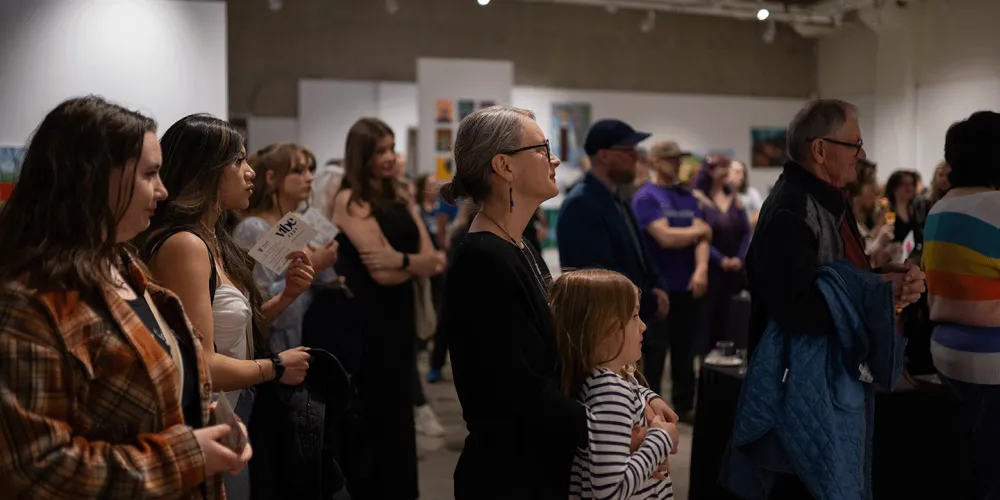 Crowd watching Art awards ceremony at Vibe Fest