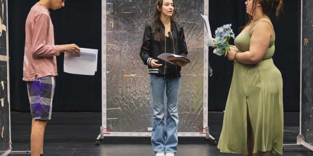Students rehearse scene