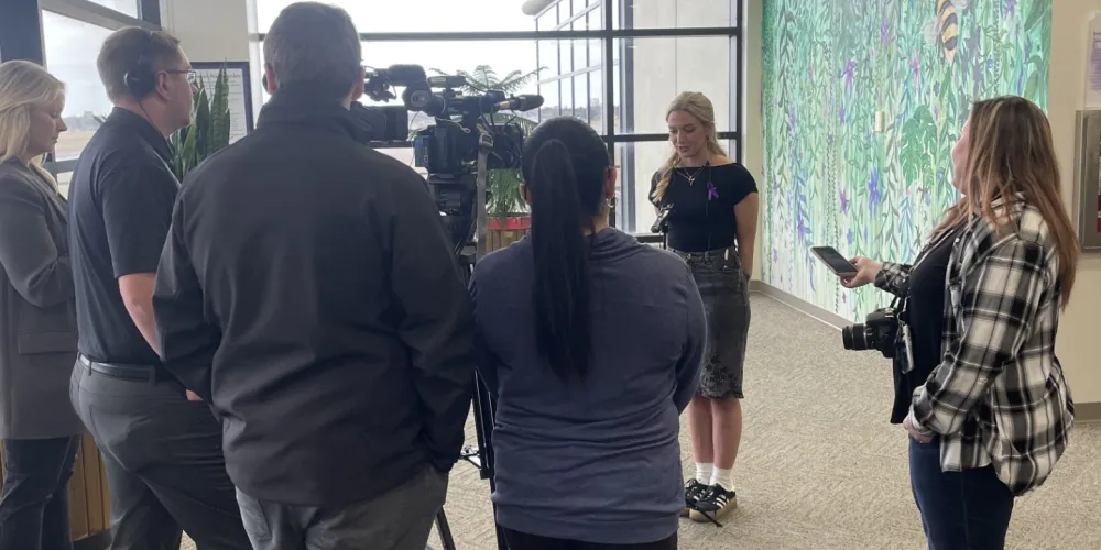 Artist Painting the Mural 