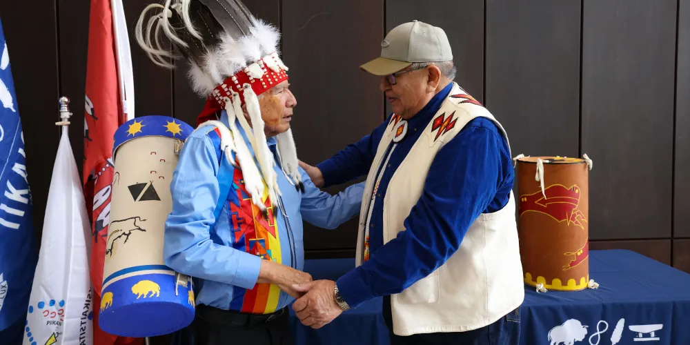 Leroy Little Bear with Charlie Fox 